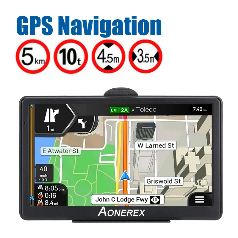 Coche GPS navegador 7 pulgadas HD pantalla LCD navegación GPS coche FM Navitel Navegación Satelital camión GPS navegación autopartes último