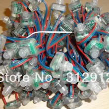 100 узлов DC12V вход TM1804 пиксельный узел, IP68 Номинальная; красный-зеленый-синий провод; заполнение эпоксидной смолой