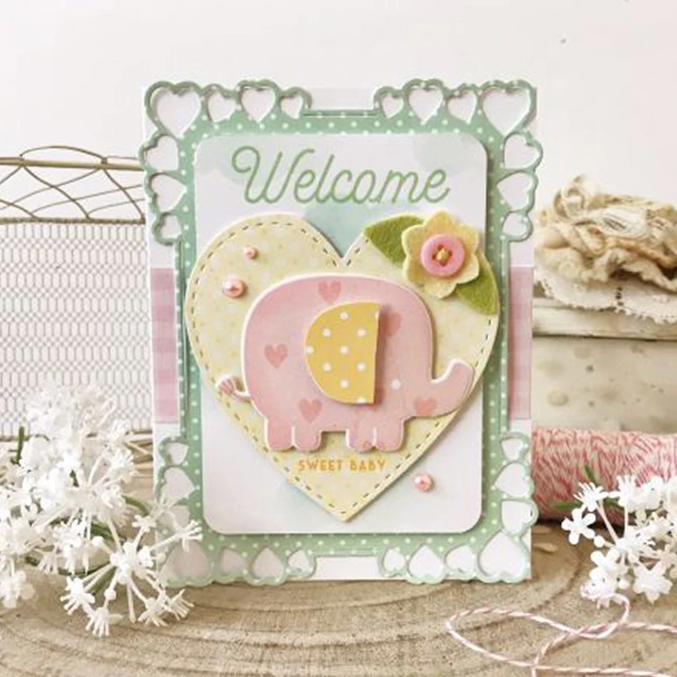 LOVE Heart backgroun box металлические режущие штампы трафареты для изготовления карт