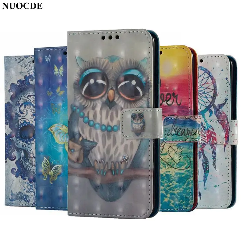 

NUOCDE Painted Leather + Soft Silicon Wallet Flip Cover Case For Sony Xperia XA1 G3112 G3116 G3121 G3123 G3125 phone Coque Funda