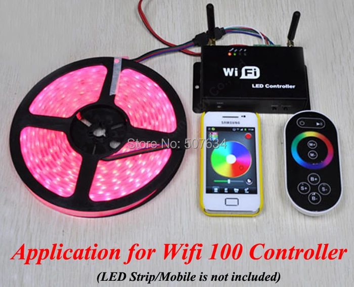 RGB LED контроллер Iphone Android мобильного телефона WI-FI пульта дистанционного управления диммер Цветовая температура регулировки Бесплатная