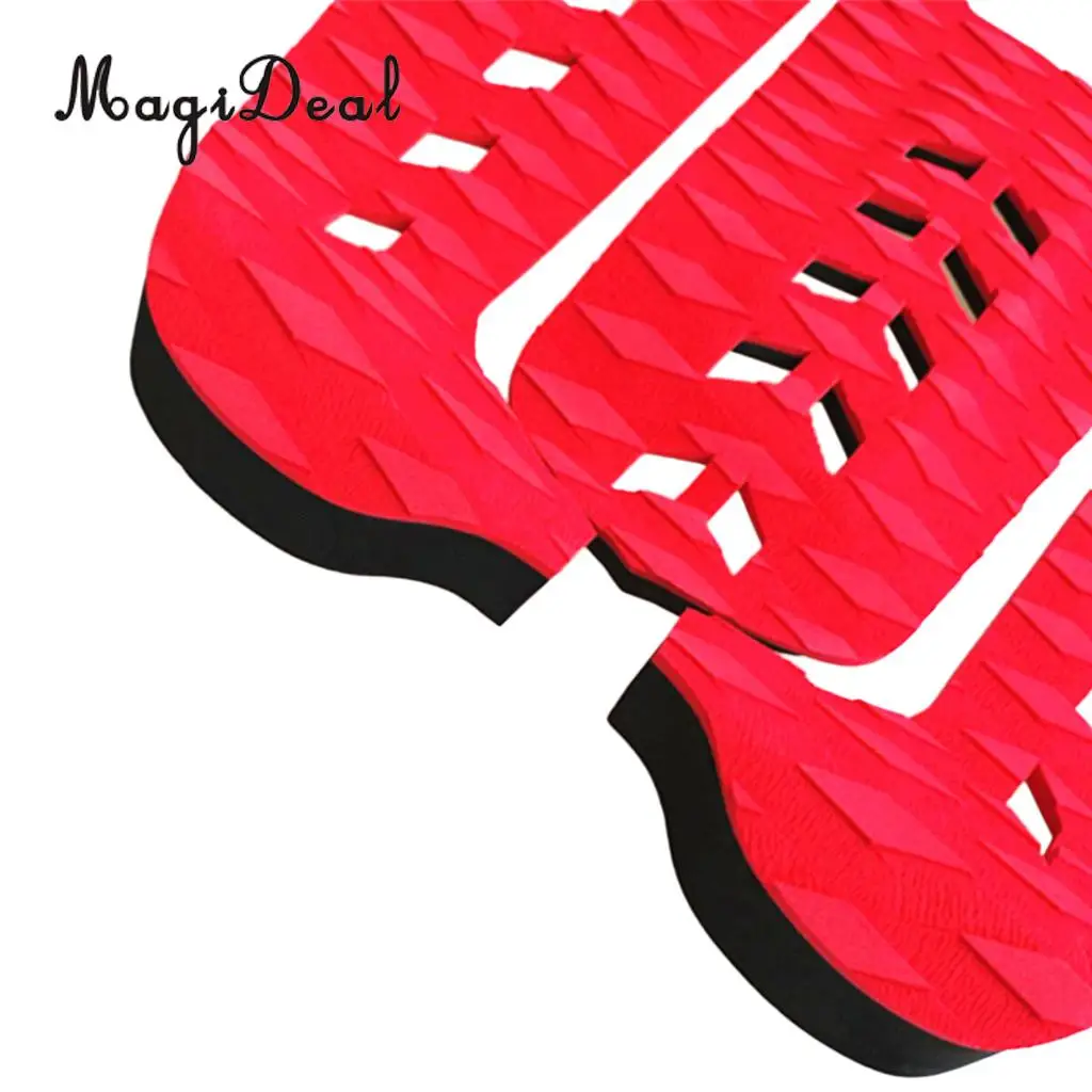 MagiDeal 3Pcs Surfboard Surf SUP Paddleboard Traction Pad Tail Pad Deck Grips Yellow/Green/Red/Blue