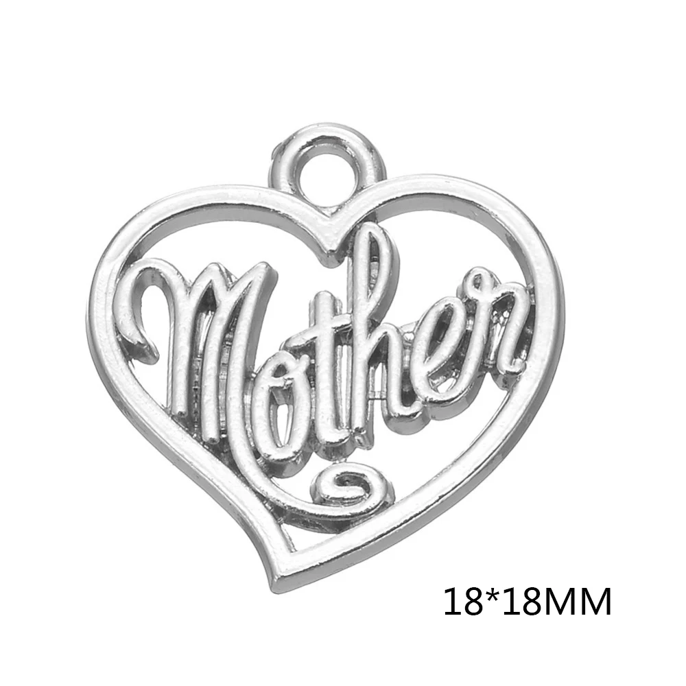 2021 новые шармы-подвески с надписью mother on heart подвески для браслетов золотого или