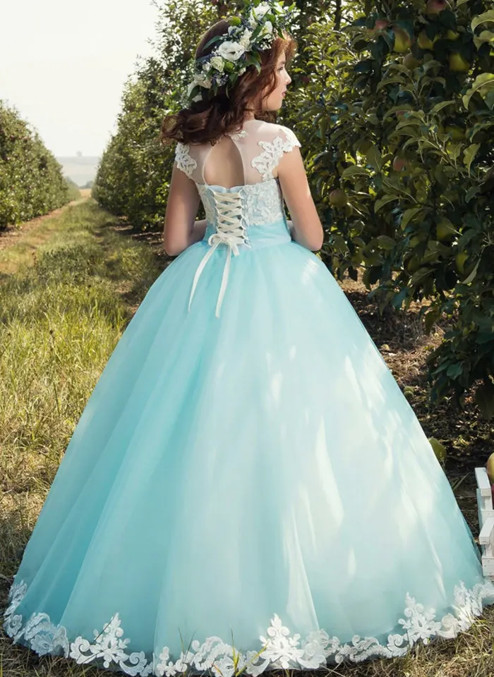

Flower Girl Chiffon Dresses for Children Wedding First Communion Dresses Formal Prom Dress
