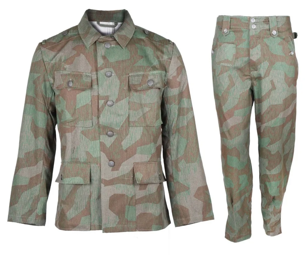 

WWII WW2 GERMAN ARMY SOLIDER WH M43 SPLINTER FIELD TUNIC AND TROUSERS MILITARY UNIFORM - World military Store