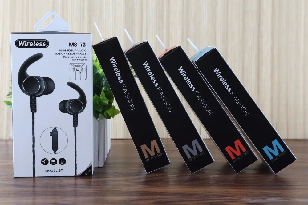 LWHWZT T3 Bluetooth Earphones Sport ear hook Music Earphone Magnet TF Card Slot Wireless Headset Wireless Headphone Over ear