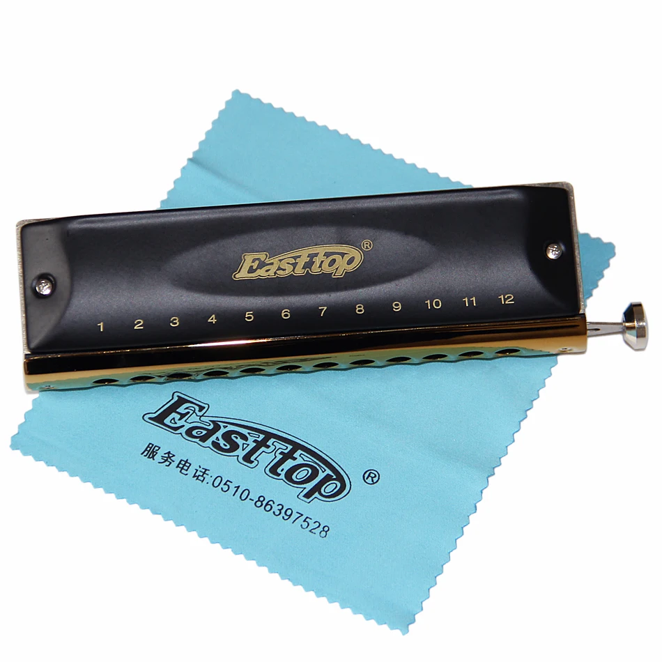 Easttop Dreamer T12-48 классический черный C Ключ 12 отверстий Хроматическая гармоника с импортными фосфорно бронзовыми тростниками и полимерная расческа