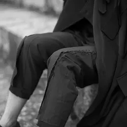 27-44! Оригинальный дизайн мужские повседневные штаны, характер Штаны, девять Точка Штаны стороны-с учетом одежды