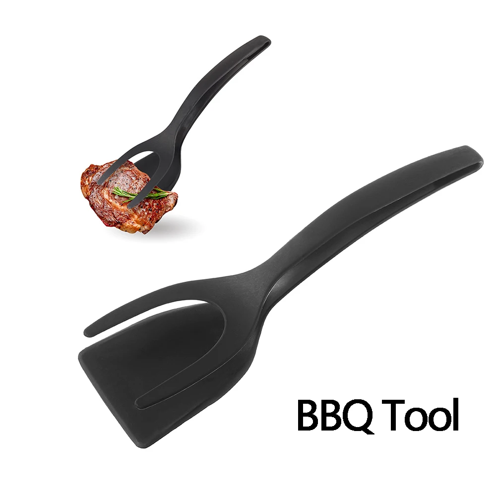 

Multifunctional Non-Stick Fried Egg Turners Nylon Cooking Turner Kitchen Utensils Bread Tongs Clip Cooking BBQ Barbecue Tool