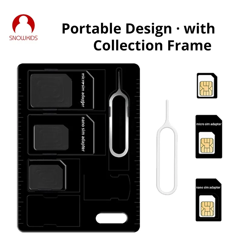 

Snowkids SIM Card Adaptor Nano Sim- Micro Sim- Standard Sim Pin