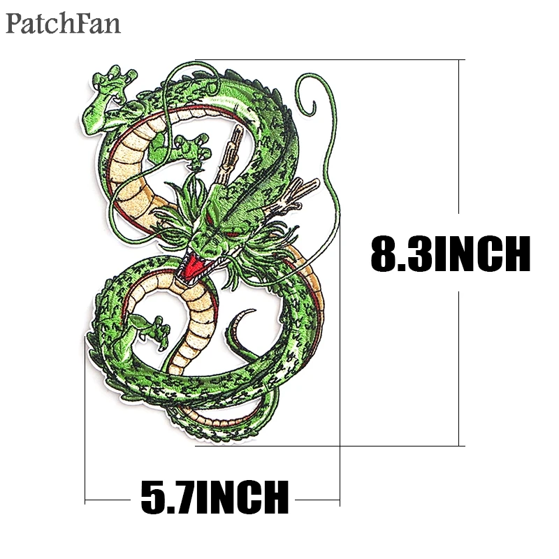 Patchfan Dragon ball z Shenron аппликационные заплатки Сделай Сам Утюг на para джинсовая сумка рубашка одежда наклейки в стиле панк вышитые значки A1268