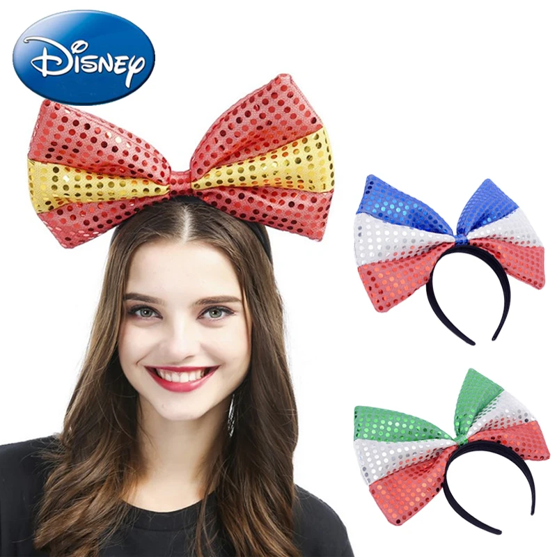 Disney Minnie Hairbands Аксессуары ролевые игры Минни голова уши блесток Kawaii девушки головной убор принцесса наголовный обруч подарок игрушка для малыша