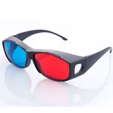 ANEWKODI Black Frame Red Blue 3D Glasses For Dimensional Anaglyph Movie Game DVD Universal 3D Plastic Glasses Movie Game VideoTV