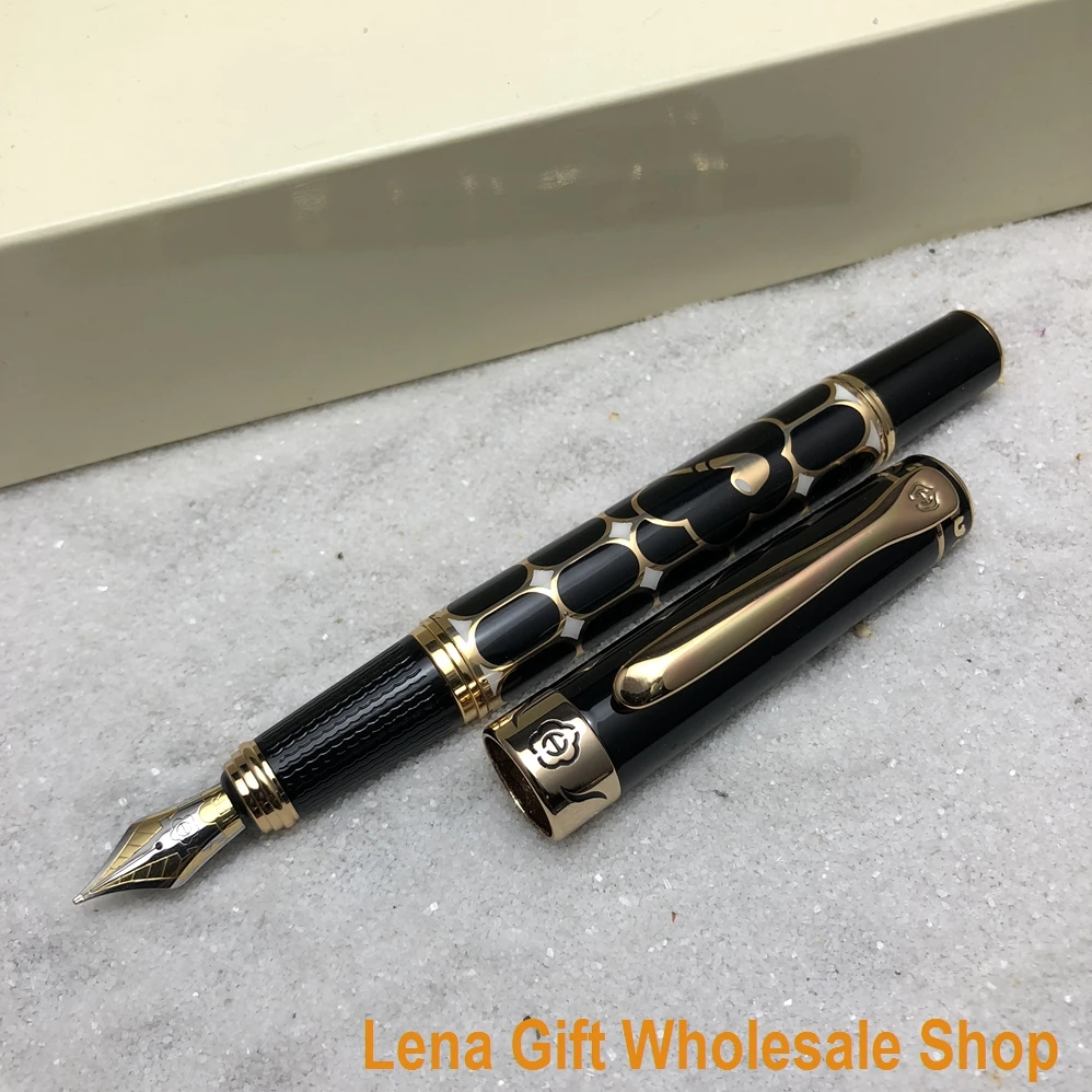 Hero pen R8 Carved pipe Goldweave hardcover gift fountain pen office