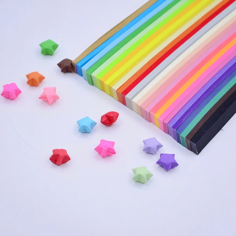 Us 888 1030 Teilelos 27 Farben Sortierte Bunte Papier Streifen Handgemachte Glück Sternorigami Streifen In Kraftpapier Aus Heim Und Garten Bei