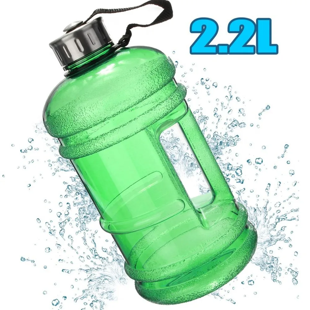 2.2L большая емкость бутылка для воды Спорт на открытом воздухе тренажерный зал пространство Фитнес Обучение Кемпинг бег тренировки Альпинизм