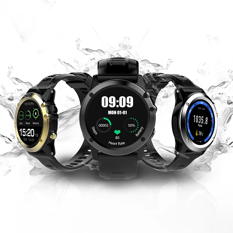 Slimy H1 Android 4,4 OS Смарт-часы водонепроницаемые IP68 плавание 1,39 дюймов MTK6572 Smartwatch телефон Поддержка 3g 2G SIM Wifi gps часы