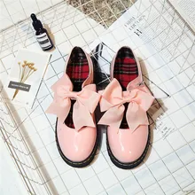 Модная обувь без каблука; оксфорды в британском стиле; женская обувь на шнуровке с бантом; весенние кожаные оксфорды на каблуке; повседневная обувь; CAZ2006