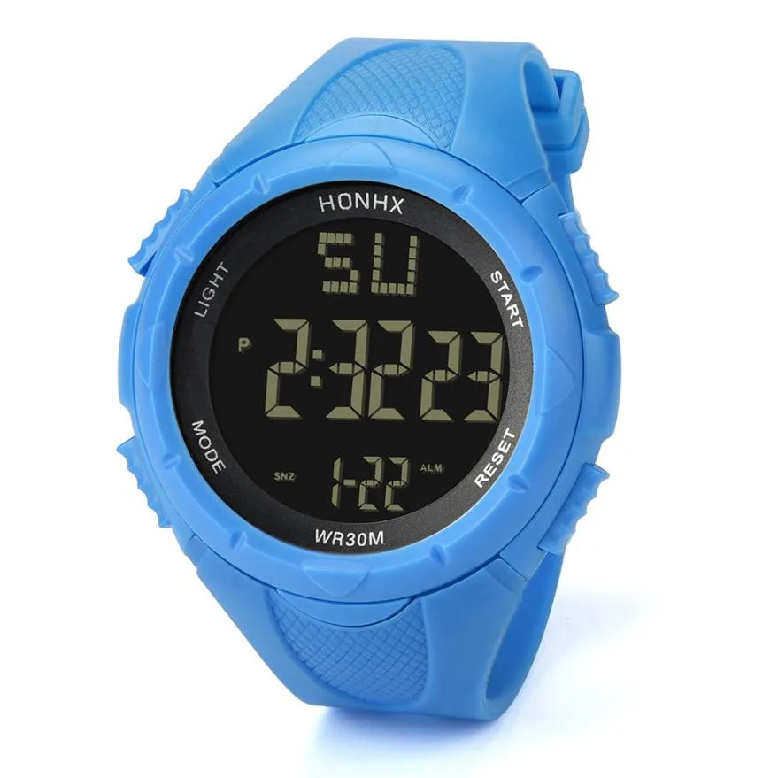 Honhx роскошный бренд мужские спортивные часы для дайвинга 30 м цифровые светодиодные армейские часы водонепроницаемые спортивные часы с датой Relogio Masculino