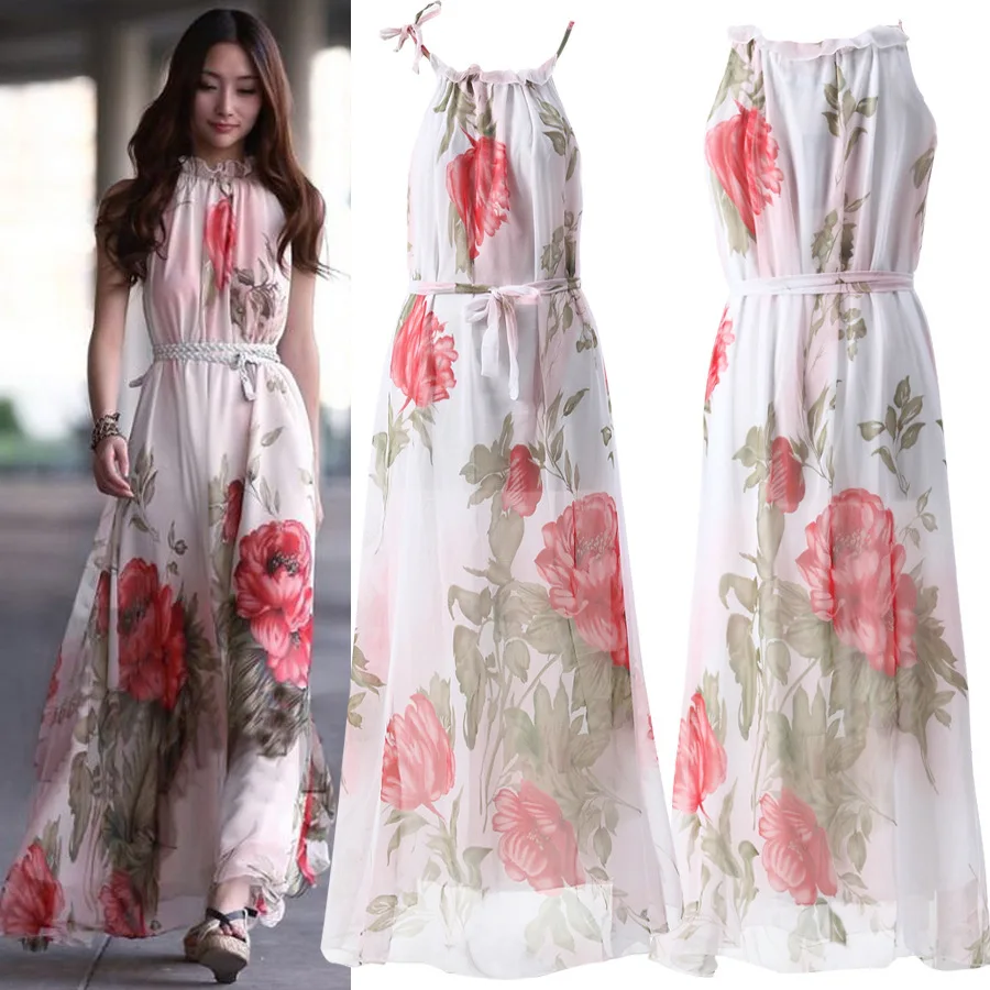 Damen Sommerkleid Lang Damen Sommerkleid Lang