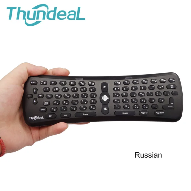 Cheap 6 Axis 2.4Ghz Wireless Gyroscope Mini Russian Air Mouse Keyboard for PC/Android Smart TV Box/Windows/MAC Remote Control Russian