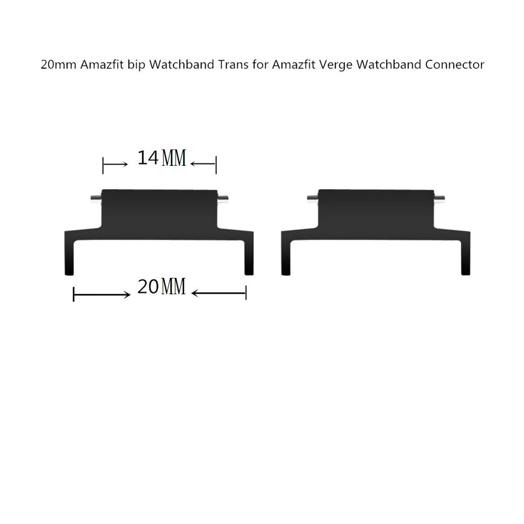Простой Черный Прочный 2 пары группа адаптер для браслета ремешок разъем для Huami Amazfit Verge Смарт часы ABS материал легко удалить