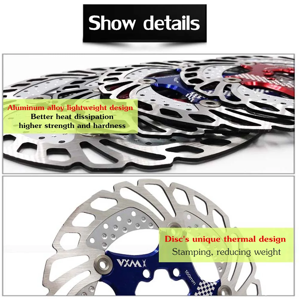 VXM Велосипедный тормозной охлаждающий диск плавающий ледяной ротор для MTB шоссейного велосипеда 203 мм 180 мм 160 мм 140 мм охлаждающие тормозные роторы детали велосипеда