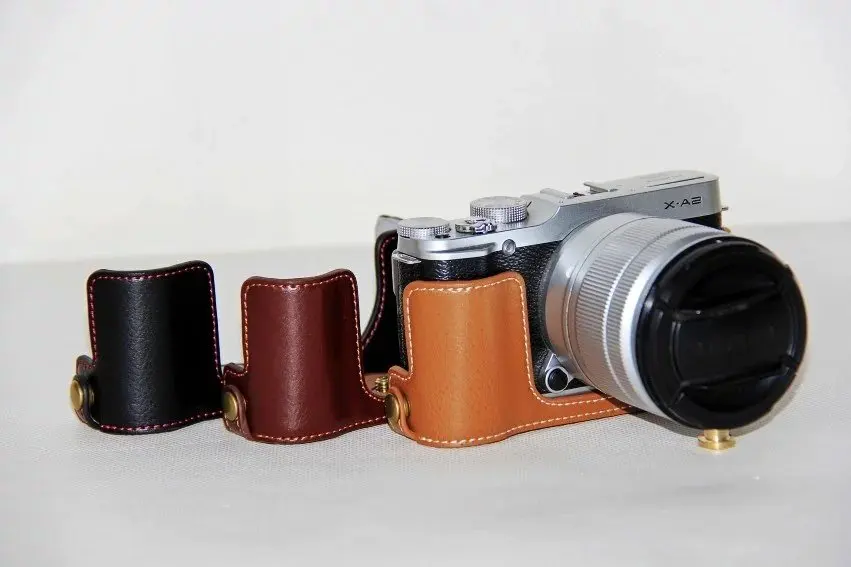 Натуральная кожа Половина камеры нижний чехол для FujiFilm Fuji X M1 A1 A2 XM1 XA1 XA2 корпуса