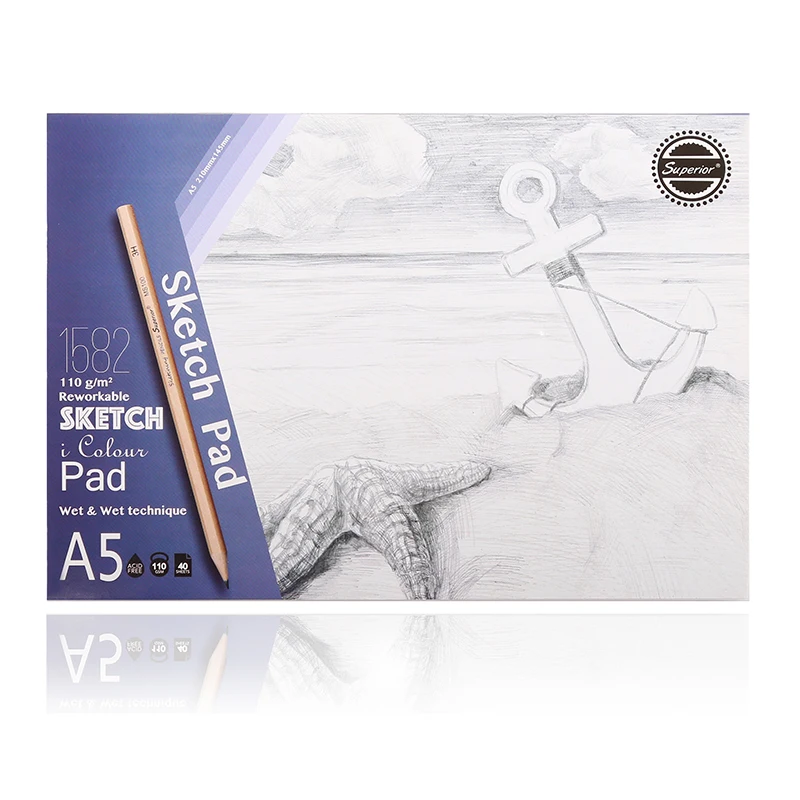 

Superior 110gsm A5 Sketch Pad 40 Sheets Acid Free Drawing Sketch Books For School Supplies