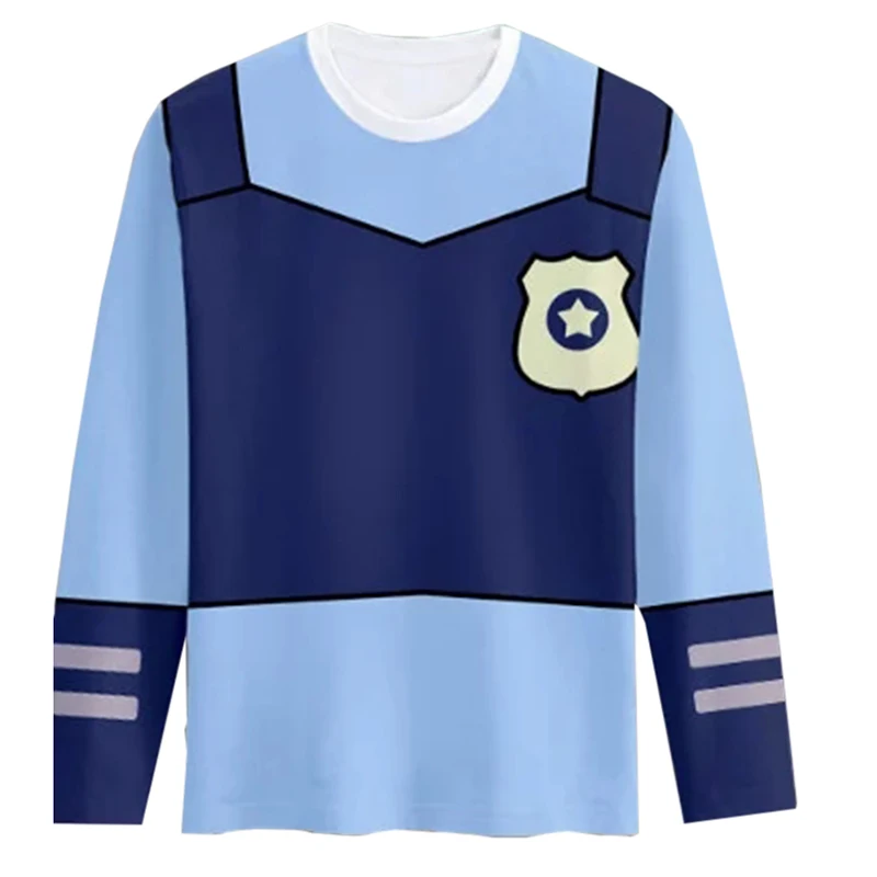 

Crazy Zoo Cosplay Judy Hopps Nick Wilde Casual T shirt Long Sleeve T-Shirt Sports Tee Top Cotton