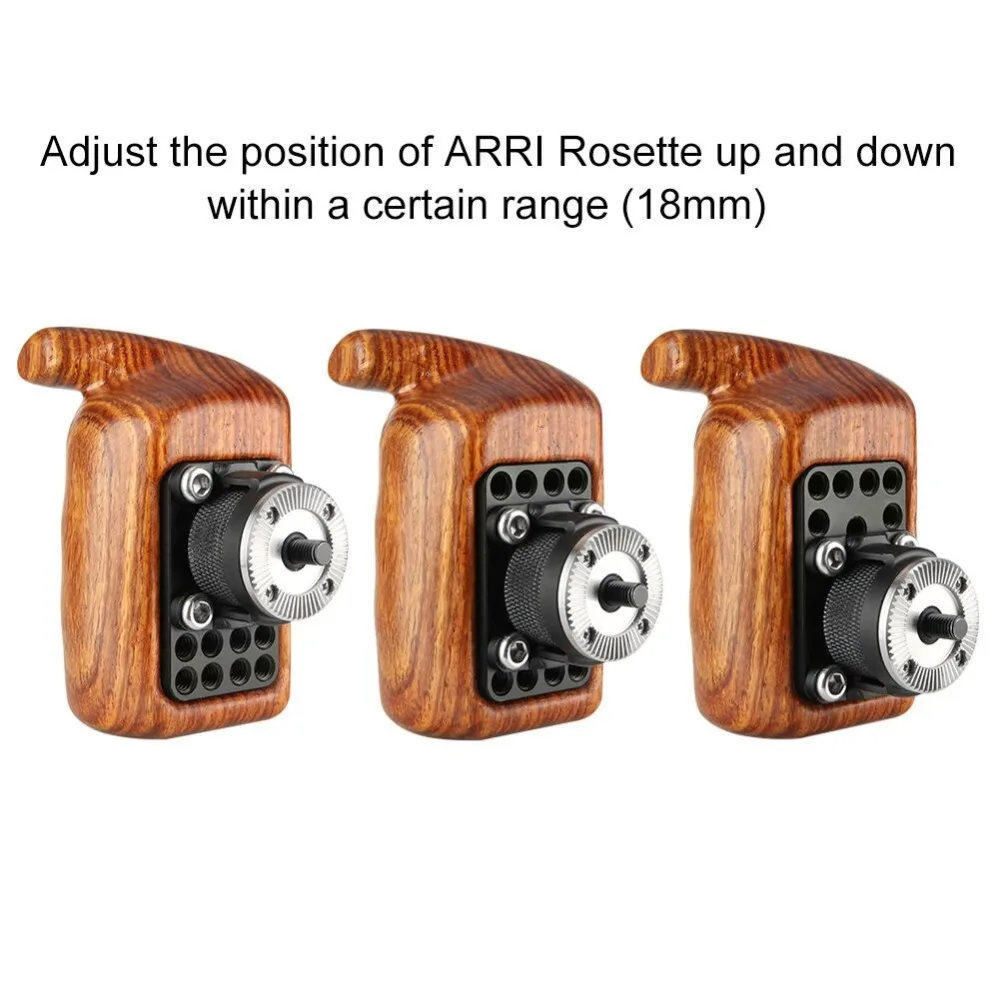 NICEYRIG (левая рука) деревянная ручка рукоятка с розеткой ARRI для камеры Sony Nikon Canon