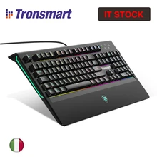 [Его запас] Механическая игровая клавиатура Tronsmart TK09R RGB с RGB подсветкой, макро, синие переключатели для геймеров-Испанская версия