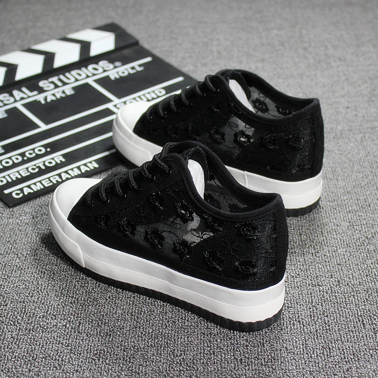 Noir Respirant Glissante blanc La Casual Chaussures 2018 Mode Pratique Dentelle Été Toile Sexy Chaussures Mature bleu Plat Confortable Chaussures Anti À E10UqR