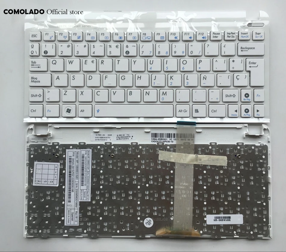 

SP Spanish Keyboard For Asus Eee PC 1015 1015B 1015BX 1015PW 1015CX 1015PD 1011 1015PX White Laptop Keyboard SP Layout