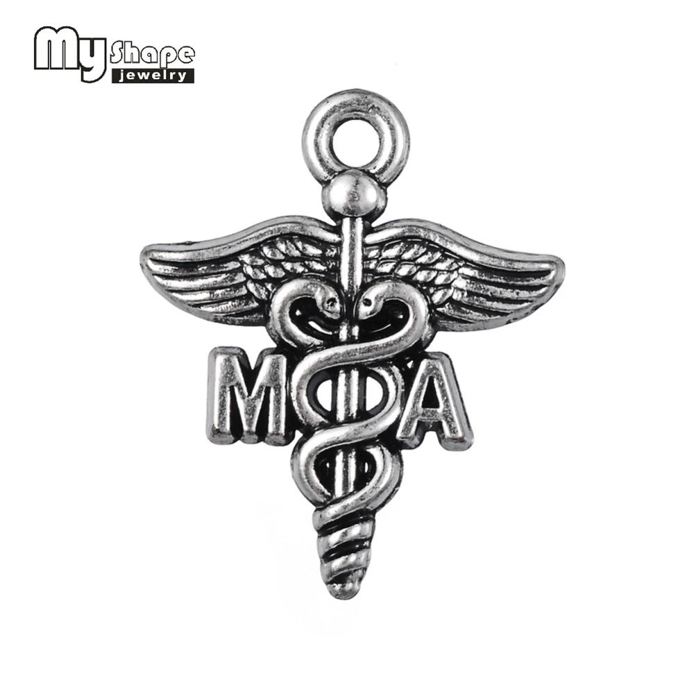 my shape Profession Medical Assistant MA Antique Silver Plated