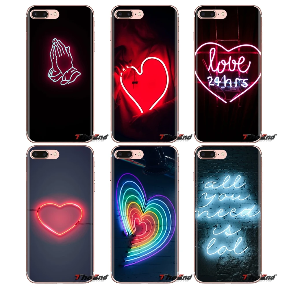 Transparent Soft Cases Covers For Samsung Galaxy A3 A5 A7 A9 A8 Star A6 Plus 2018 2015 2016 2017 Wallpaper Neon |