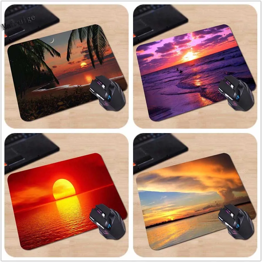 Mairuige Good Quality Custom Mouse Pad Paradise Tropical Sunset