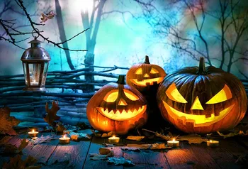 

Scared photography backdrops Halloween pumpkin lamp photography studio special accasion photography background for Kids