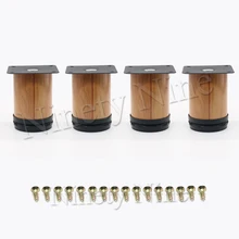 4 шт. мебель из древесины шкаф металлические ножки регулируемые кухонные ножки из нержавеющей стали круглый мягкий стол 64*80 64x100 мм+ винт 16x