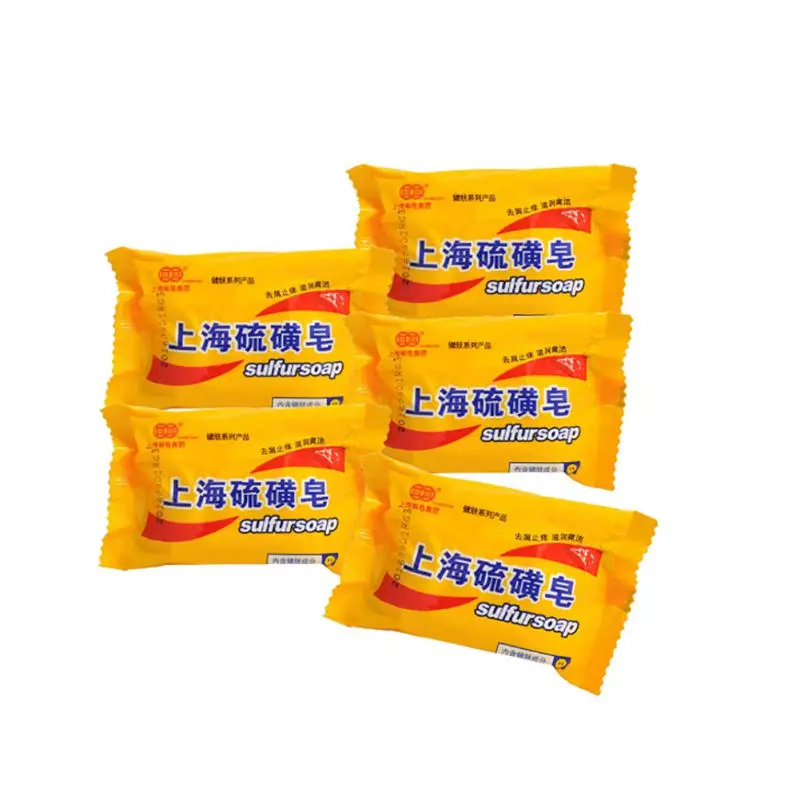 

Shanghai Sulfur Soap 4 Skin Conditions Acne Psoriasis Seborrhea Eczema Anti Fungus Perfume Butter Bubble Bath Healthy Soaps 84g