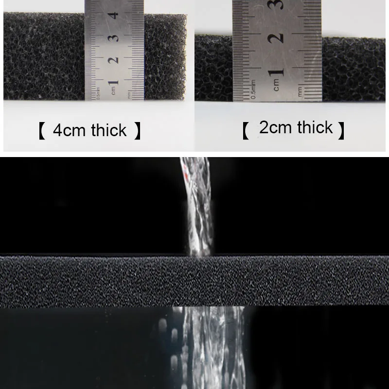 50 см x 50 см x 2 см черная фильтрующая пена для аквариума, биохимический фильтр для аквариума, губчатая подушечка, скиммер для длительного использования, емкость для подачи губки