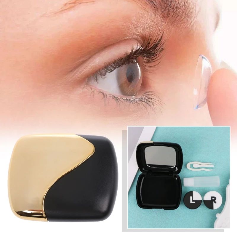 

2018 Fashion 1 Pc Unisex Men Women Contact Lens Box Care Travel Portable Case With Mirror Storage Container Holder New Design