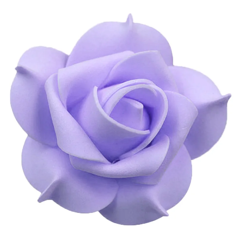 

100pcs Foam Pentagon Rose Hand make Artificial Flower Head Wedding Decoration DIY Wreath Gift Box Scrapbooking Craft Fake Flower