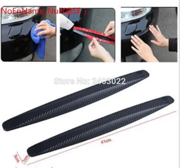 

2x 41cm Carbon Fiber Front&Rear Bumper Protector Corner Guard Scratch Sticker
