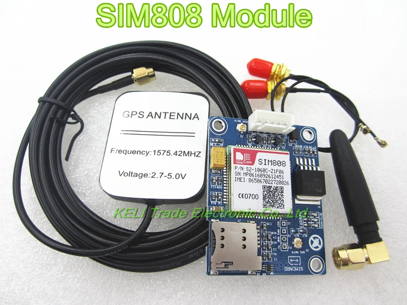 

SIM808 Module GSM GPRS GPS Development Board IPX SMA with GPS Antenna for Arduino Raspberry Pi Support 2G 3G 4G SIM Card