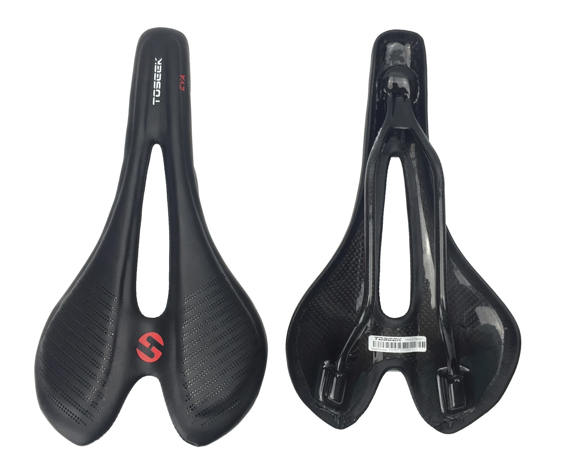 

2018 TOSEEK Full Carbon Fiber+PU +EVA Bicycle Saddle Ultralight design 3K Black Mountain MTB/Road Bike Breathable Front Seat Mat