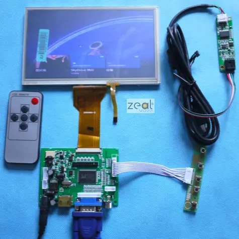 

For 7" Raspberry Pi 800*480LCD Touch Screen Display TFT Monitor AT070TN92 with Touchscreen Kit HDMI VGA Input Driver Board