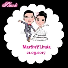 100 шт. Свадьба самоклеющиеся Бумага Наклейки коробка конфет Наклейки свадебные приглашения Стикеры пользовательских тегов для свадебных торжеств