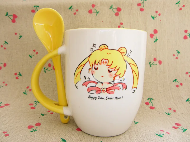 Керамическая кофейная кружка с ложкой Sailor Moon|coffee mug cup|mug cupcup with spoon |