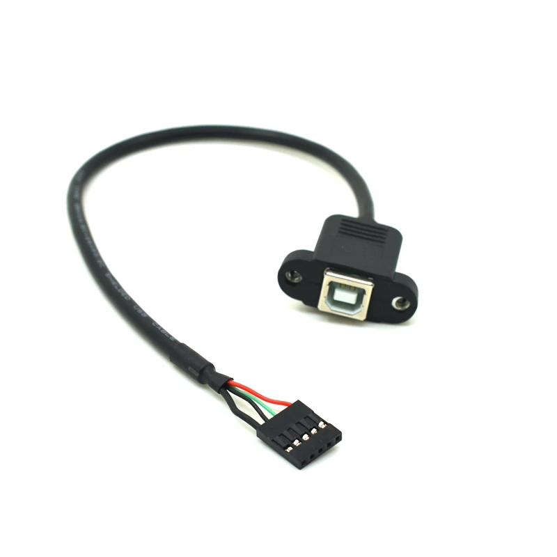 

20cm USB 2.0 B Type Female socket Printer Panel Mount to Pitch 2.0mm 5pin Housing PCB Motherboard Dupont Cable